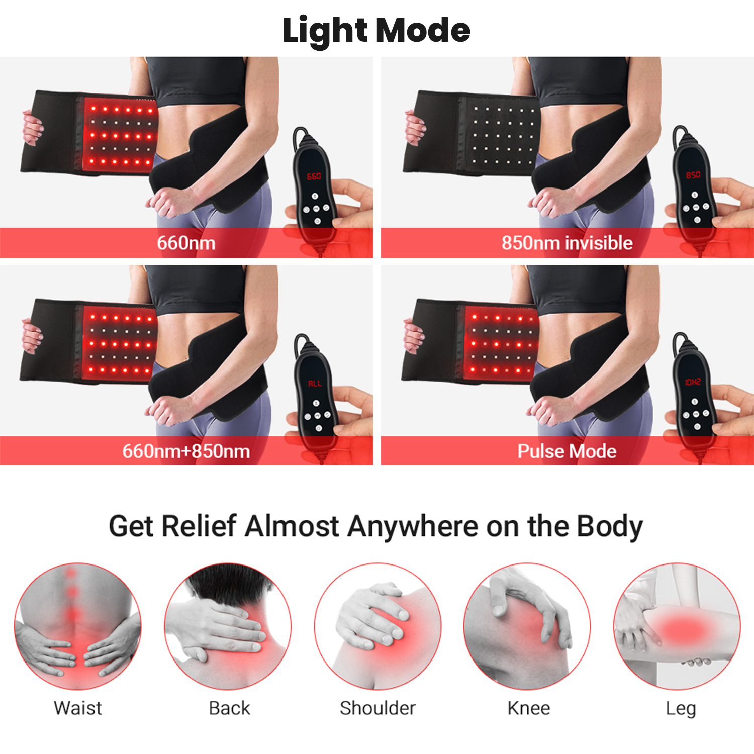 Terapia de luz roja para el dolor muscular.