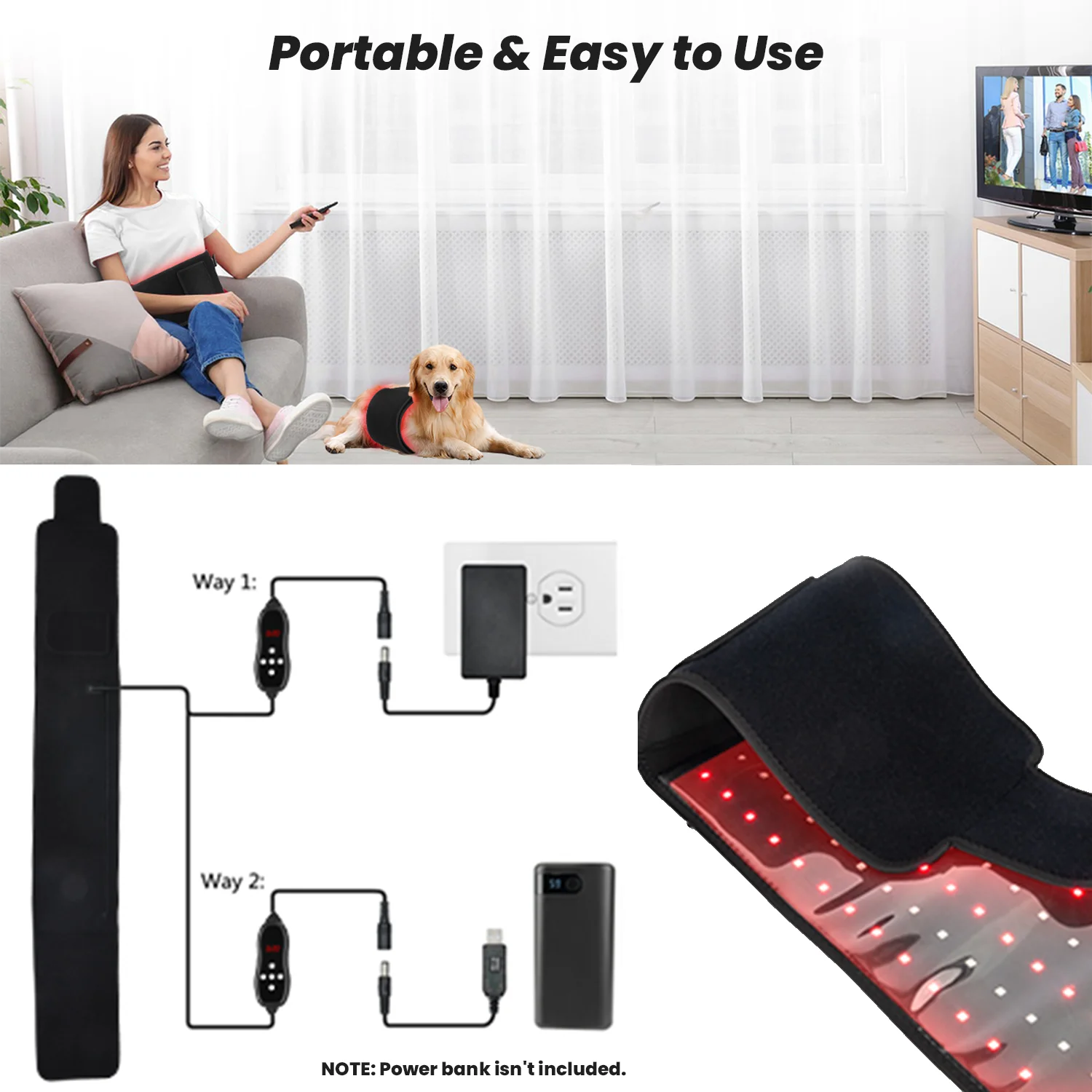 sabuk terapi cahaya merah inframerah