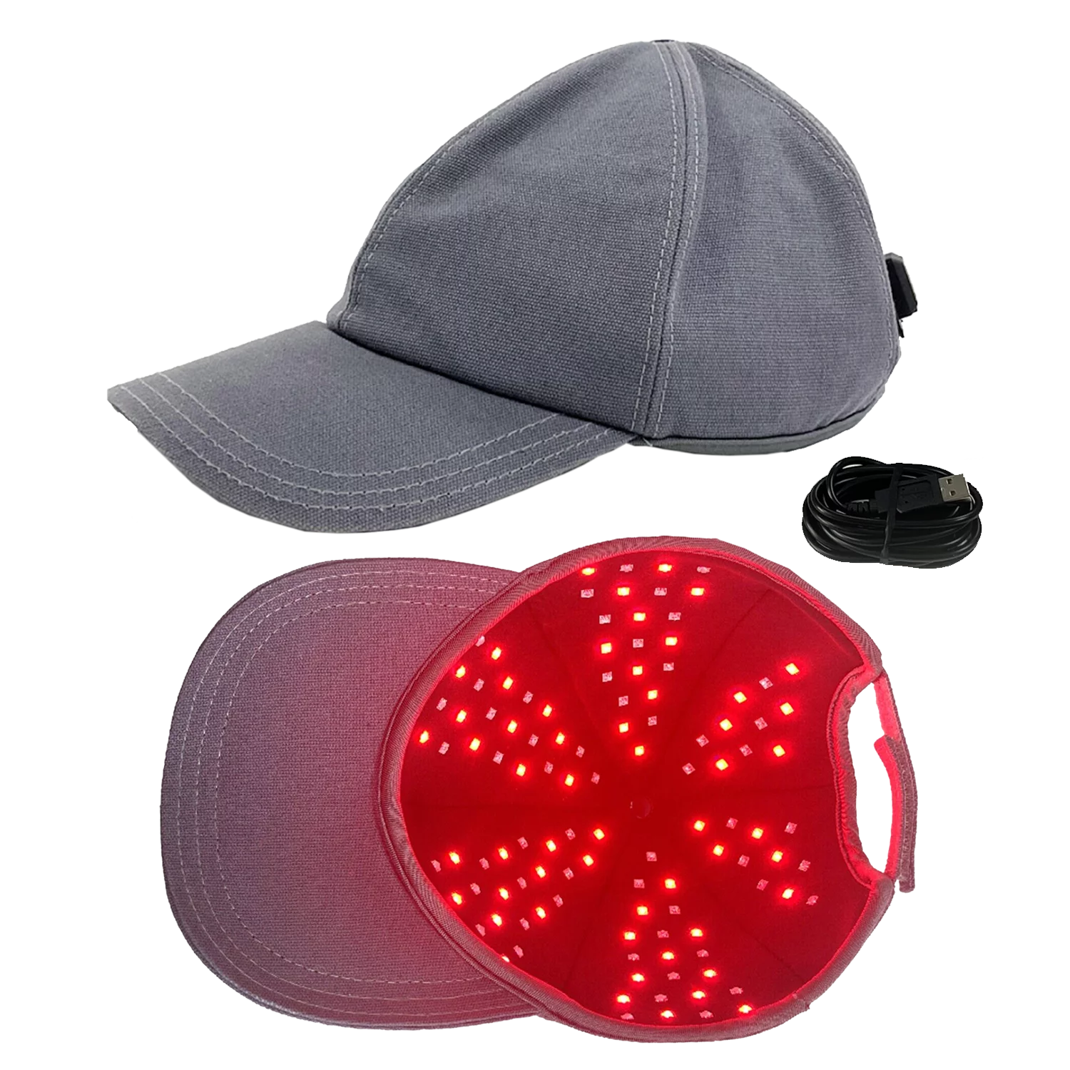 led lehký klobouk pro růst vlasů