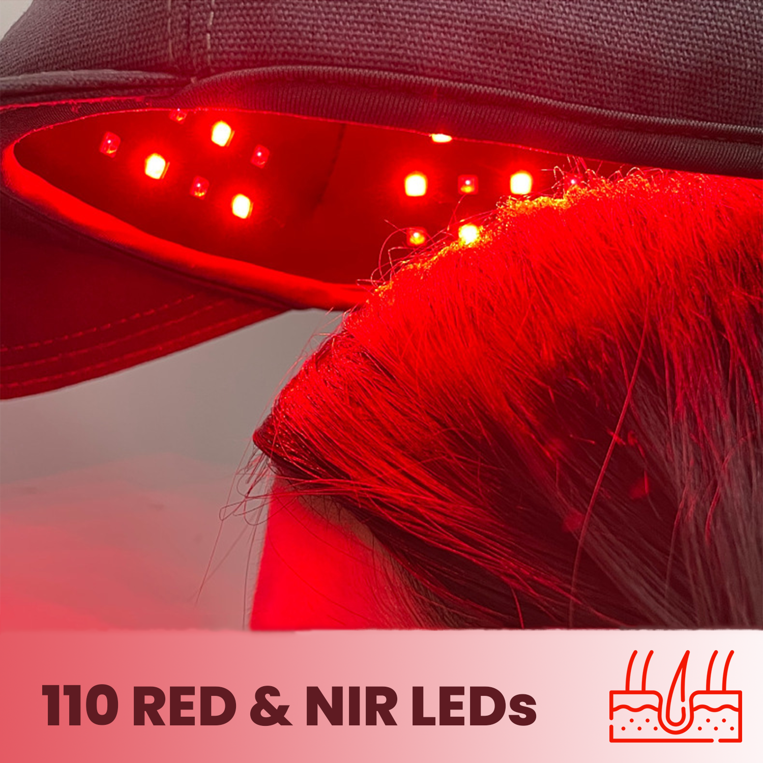chapeau de lumière rouge pour la croissance des cheveux