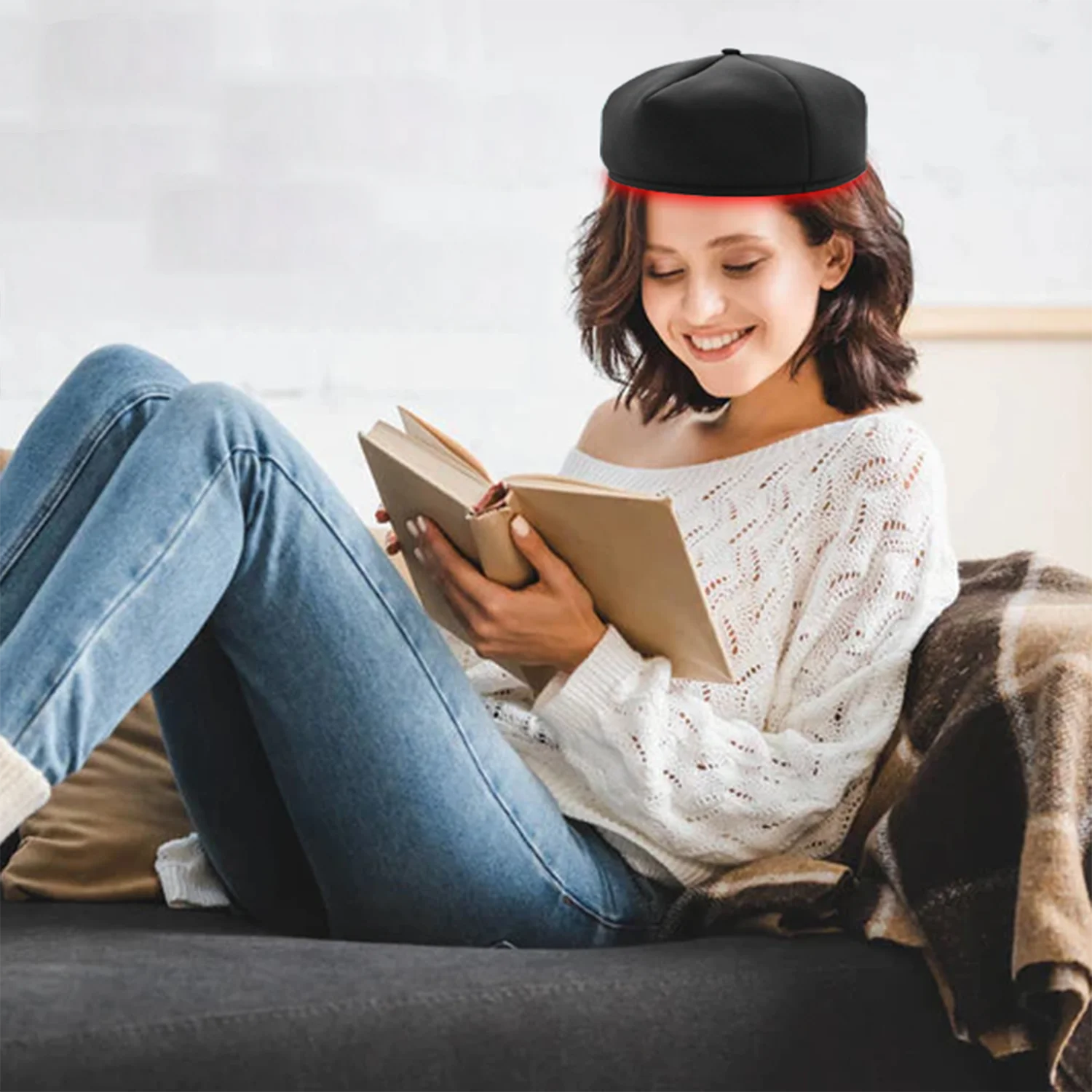 Rotlichttherapie-Kappe