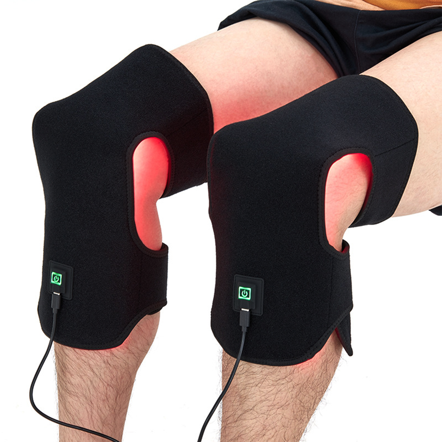 Terapia de luz roja para lesiones de rodilla.