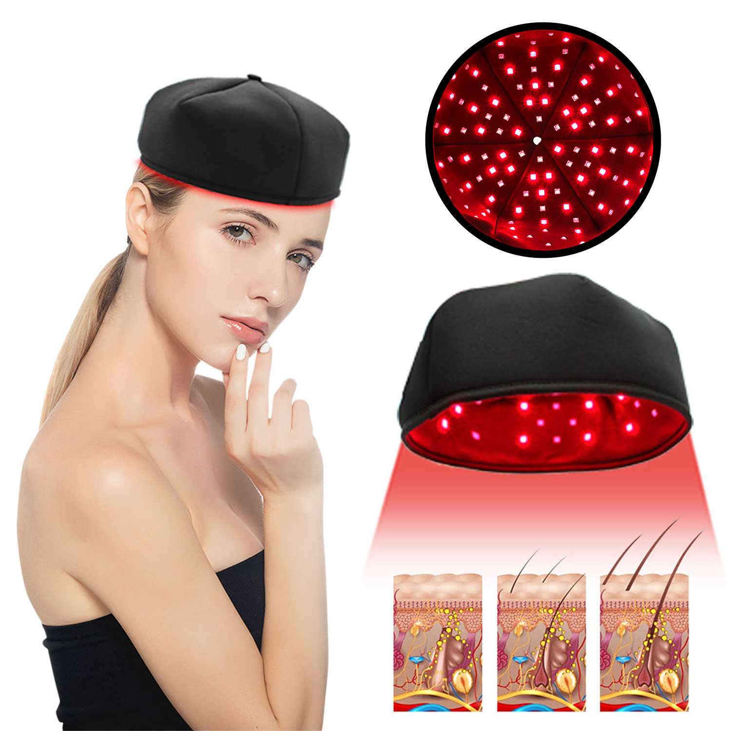 red light therapy hat
