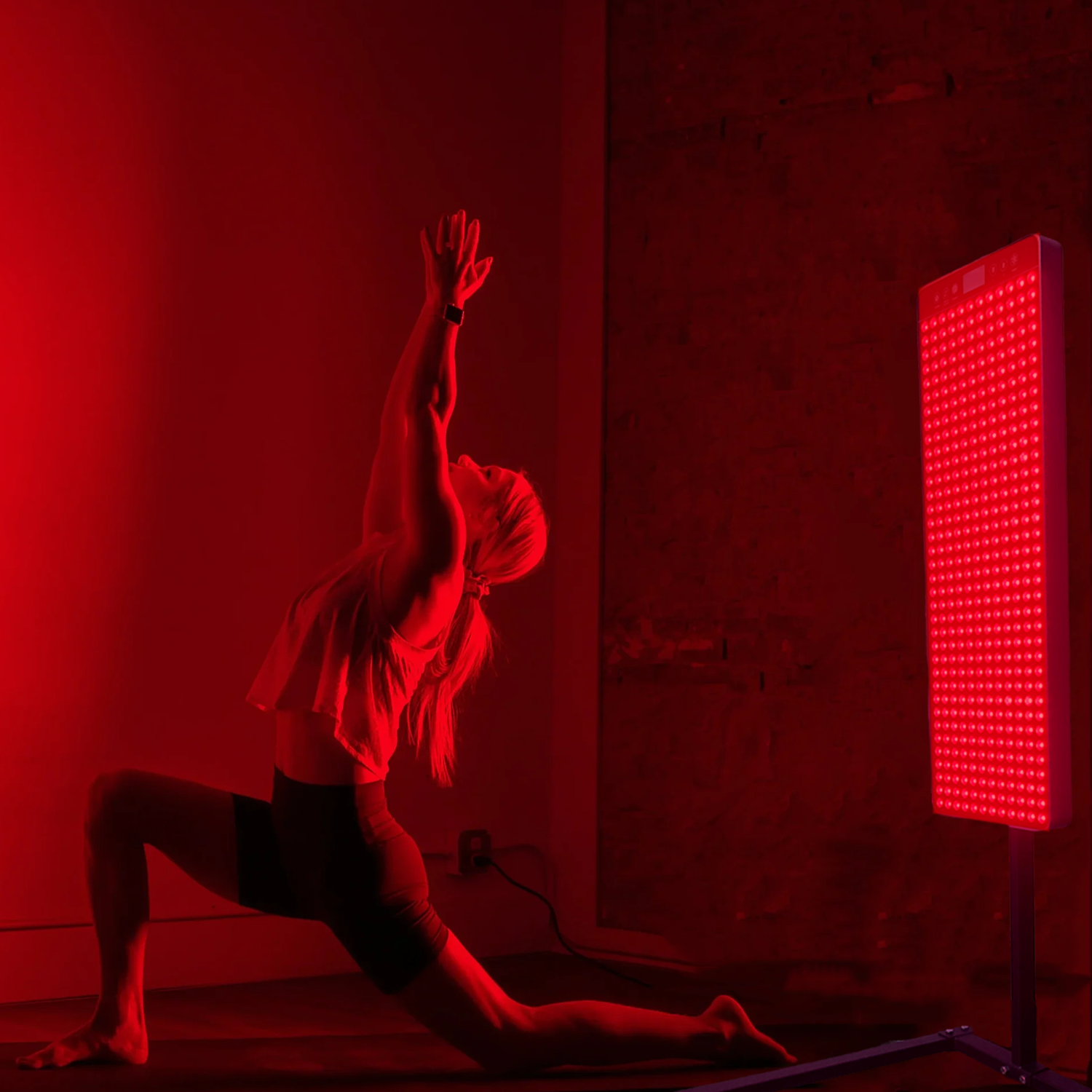 red light therapy vertical stand