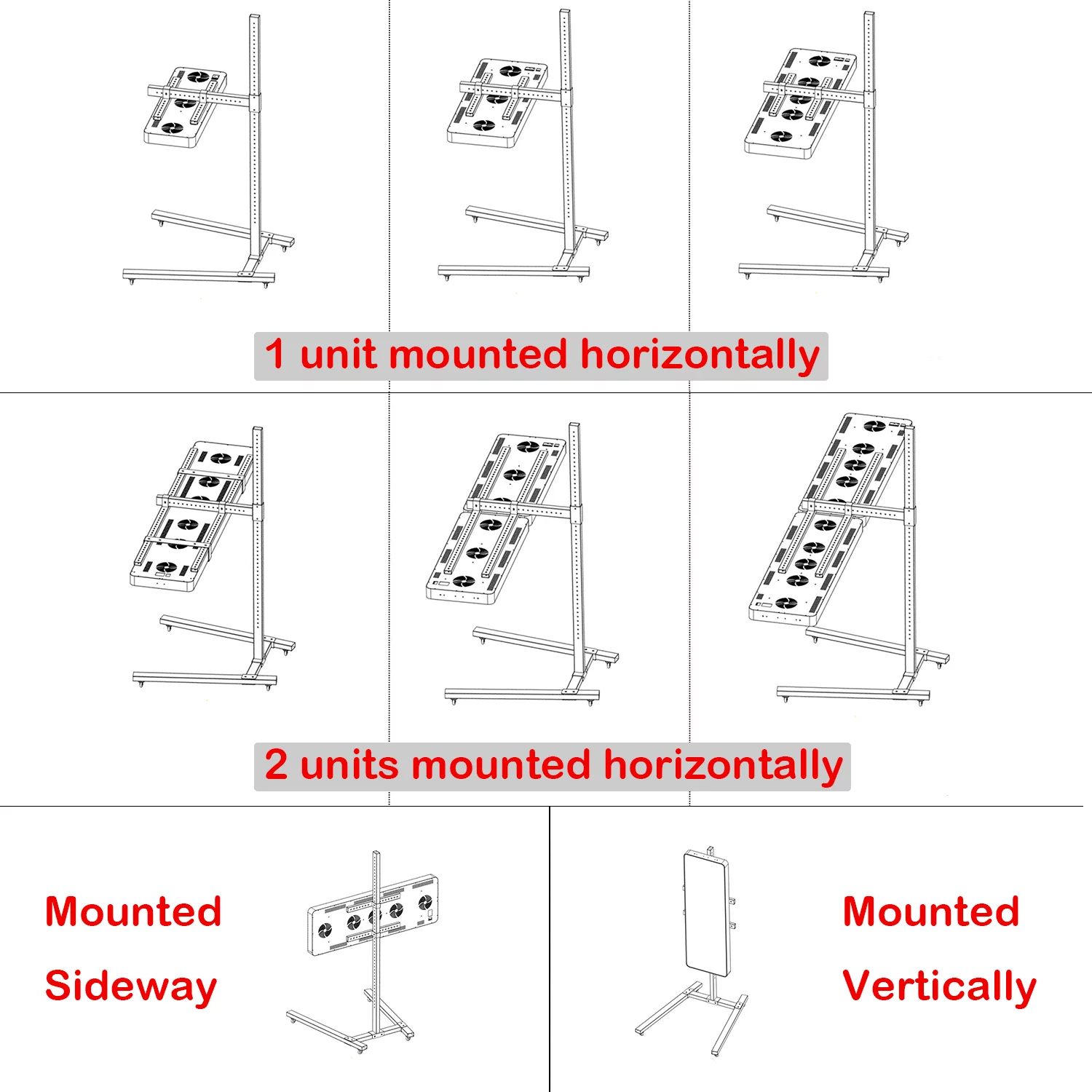 red light panel stand